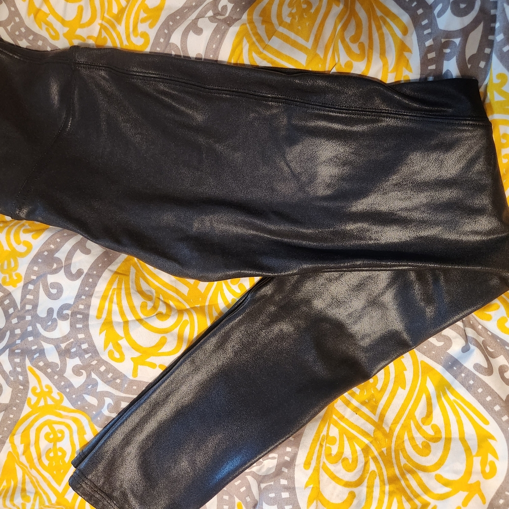 SPANX Shiny Black Leggings